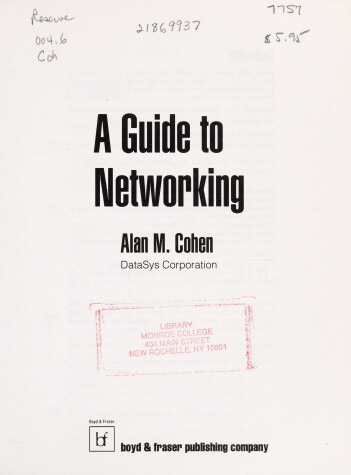 Book cover for Guide to Networking