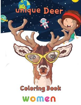 Book cover for Unique Deer Coloring book women