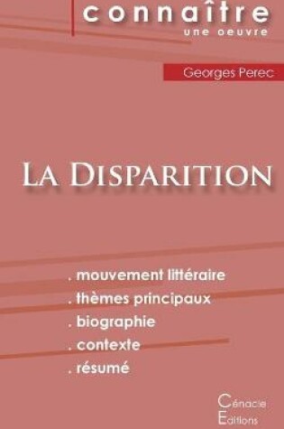 Cover of Fiche de lecture La Disparition de Georges Perec (Analyse litteraire de reference et resume complet)
