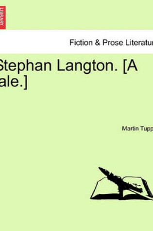 Cover of Stephan Langton. [A Tale.]