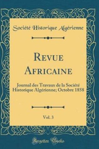 Cover of Revue Africaine, Vol. 3