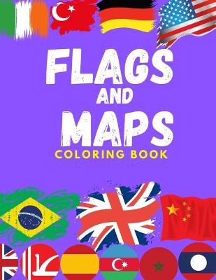 Book cover for flags and maps coloring book