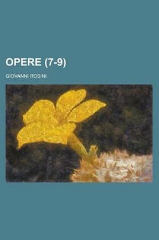 Cover of Opere (7-9)