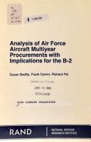 Book cover for Analysis of Air Force Aircraft Multiyear Procurements with Implications for t B-2