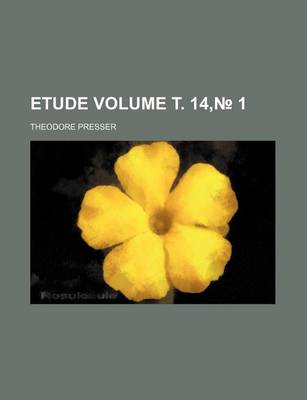 Book cover for Etude Volume . 14, 1