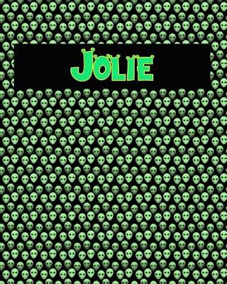 Book cover for 120 Page Handwriting Practice Book with Green Alien Cover Jolie