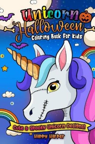 Cover of Unicorn Halloween Coloring Book