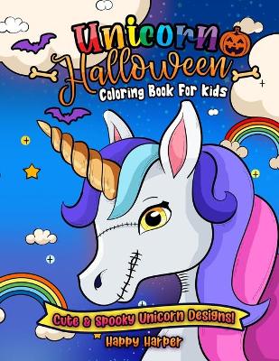 Book cover for Unicorn Halloween Coloring Book