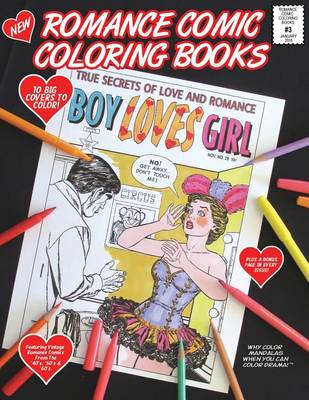 Book cover for Romance Comic Coloring Books #3