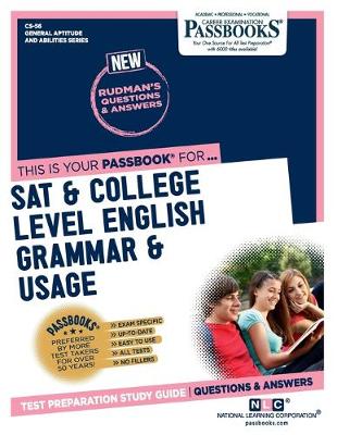 Book cover for SAT & College Level English Grammar & Usage (CS-56)
