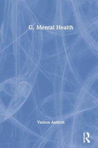 Cover of G. Mental Health