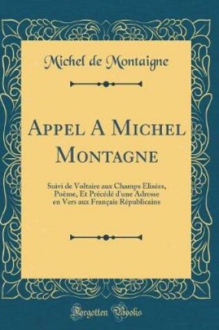 Cover of Appel a Michel Montagne