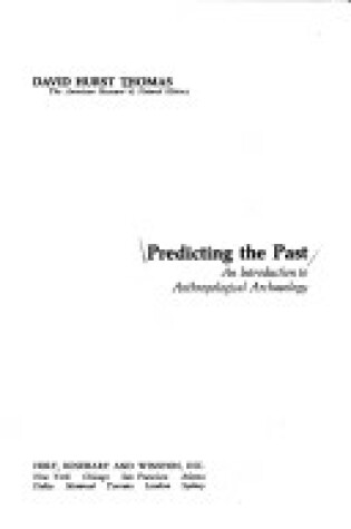 Cover of Predicting the Past