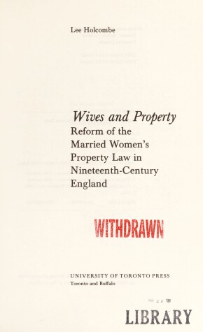 Cover of Wives and Property