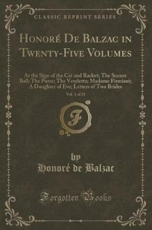 Cover of Honoré de Balzac in Twenty-Five Volumes, Vol. 1 of 25