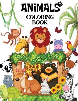 Book cover for Animals coloring book