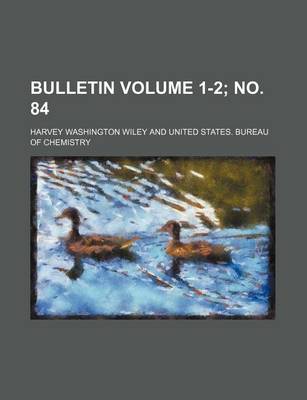 Book cover for Bulletin Volume 1-2; No. 84