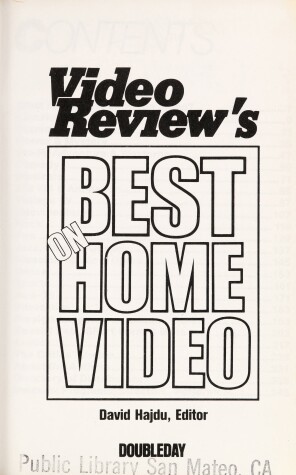 Book cover for Video Review's Best on Home Video
