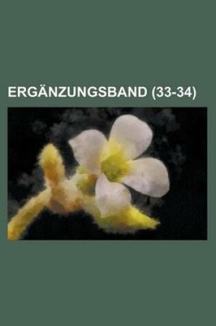 Cover of Erganzungsband (33-34 )