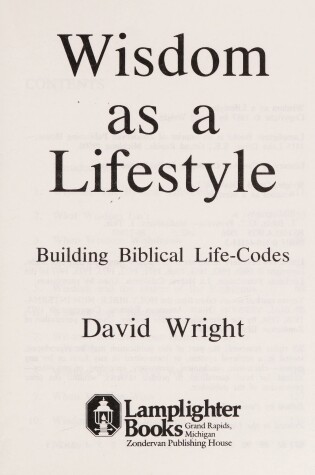 Cover of Wisdom as a Lifestyle