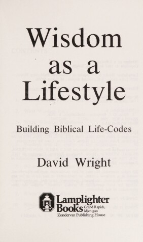 Book cover for Wisdom as a Lifestyle