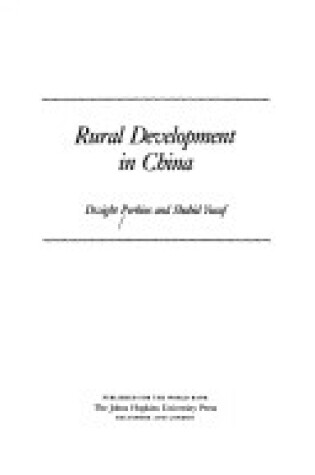 Cover of Rural Development in China