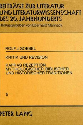 Cover of Kritik Und Revision