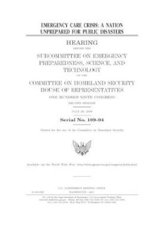 Cover of Emergency care crisis