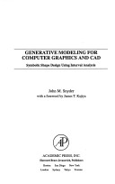 Book cover for Generative Modeling for Computer Graphics and CAD