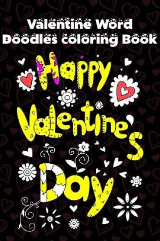 Cover of Valentine Word Doodles coloring Book