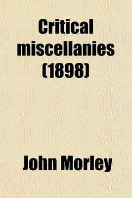 Book cover for Critical Miscellanies (1898)