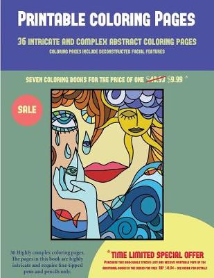 Book cover for Printable coloring Pages (36 intricate and complex abstract coloring pages)