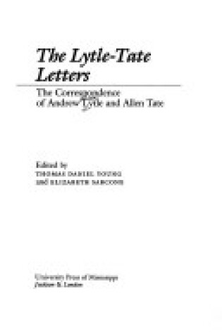 Cover of Lytle/Tate Letters