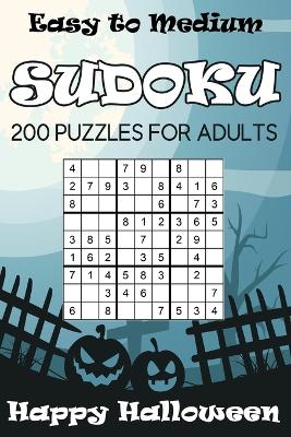 Book cover for Easy to Medium Sudoku Happy Halloween