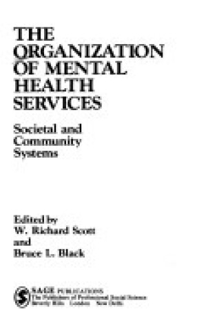 Cover of The Organization of Mental Health Services