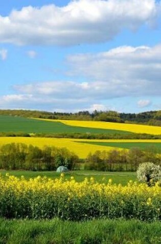 Cover of Beautiful Yellow Landscape of Rapeseed Flowers Journal