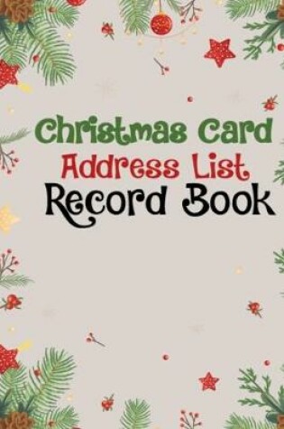 Cover of Christmas Card Address List Record Book