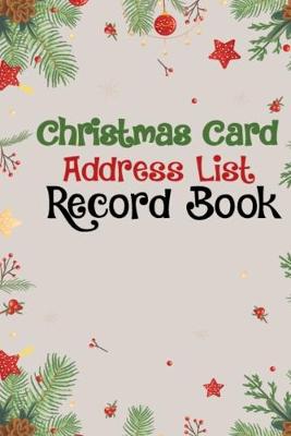 Book cover for Christmas Card Address List Record Book