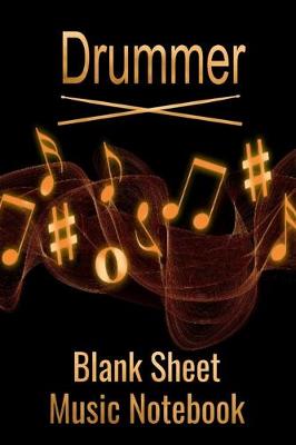 Book cover for Drummer Blank Sheet Music Notebook