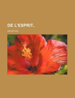 Book cover for de L'Esprit