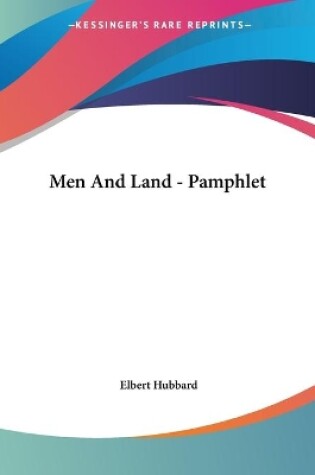Cover of Men And Land - Pamphlet