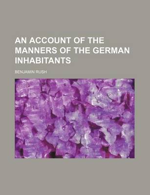 Book cover for An Account of the Manners of the German Inhabitants