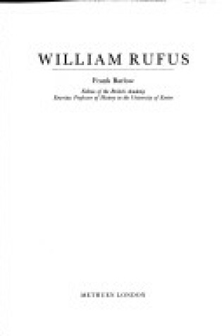 Cover of William Rufus