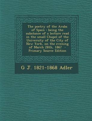 Book cover for The Poetry of the Arabs of Spain