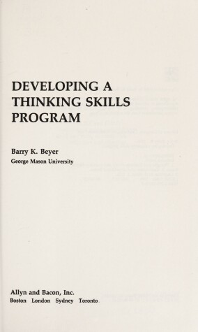 Book cover for Developing Thinking Skills %%%