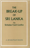 Cover of The Break-up of Sri Lanka
