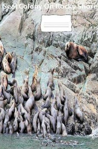 Cover of Seal Colony On Rocky shore collegeruledlinepaper Composition Book