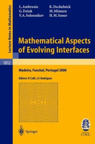 Cover of Mathematical Aspects of Evolving Interfaces