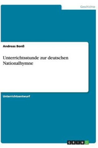 Cover of Unterrichtsstunde zur deutschen Nationalhymne