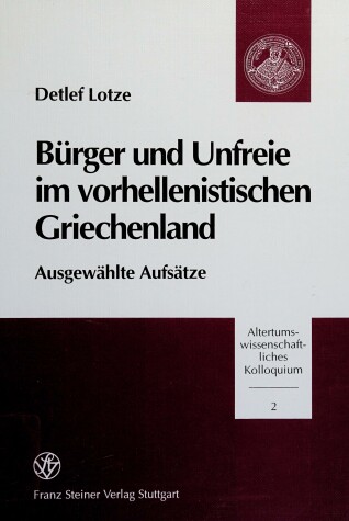 Cover of Buerger Und Unfrie in Vorhellenistischen Griechenland